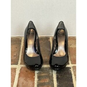Sofft Black Patent Leather Platform Pumps High Heels Closed Toe Size Sz7